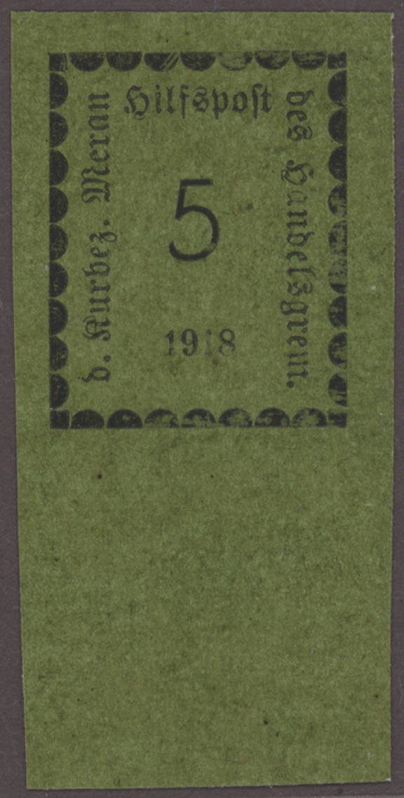 Lot 03513 - Italien - Lokalausgaben 1918 - Meran - Auktionshaus Christoph Gärtner GmbH & Co. KG 57th AUCTION - Day 2 Lot 03513 - Italien - Lokalausgaben 1918 - Meran - Auktionshaus Christoph Gärtner GmbH & Co. KG 57th AUCTION - Day 2