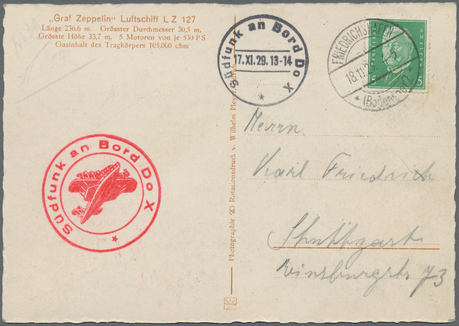 Lot 02244 - DO-X - Flugpost - Auktionshaus Christoph Gärtner GmbH & Co. KG 58th AUCTION - Day 2 Lot 02244 - DO-X - Flugpost - Auktionshaus Christoph Gärtner GmbH & Co. KG 58th AUCTION - Day 2