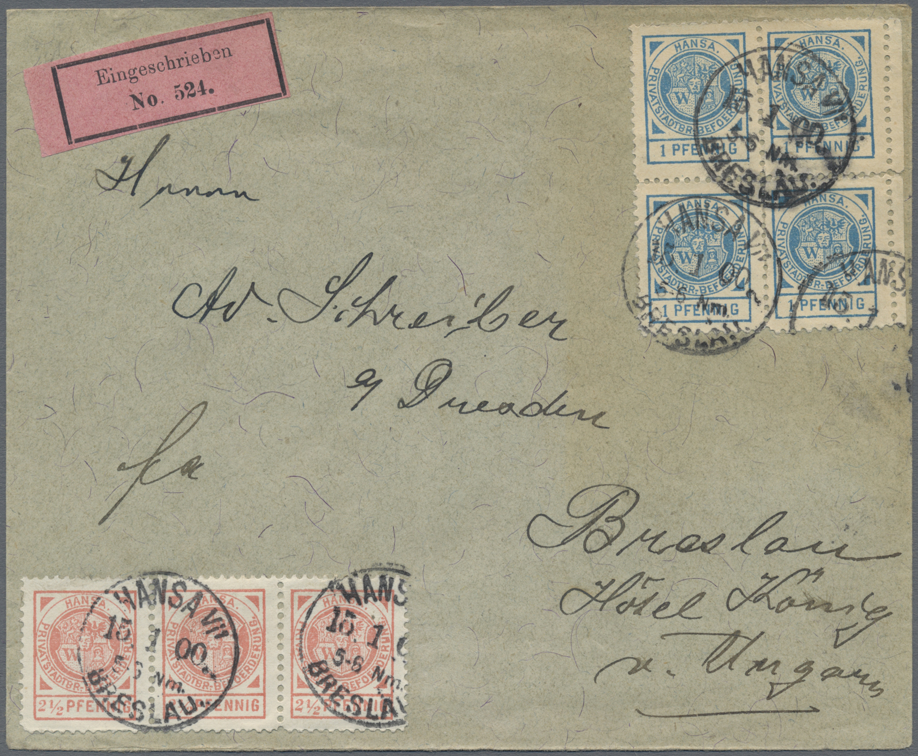 Lot 05347 - Deutsches Reich - Privatpost (Stadtpost) - Auktionshaus Christoph Gärtner GmbH & Co. KG 57th AUCTION - Day 3 Lot 05347 - Deutsches Reich - Privatpost (Stadtpost) - Auktionshaus Christoph Gärtner GmbH & Co. KG 57th AUCTION - Day 3