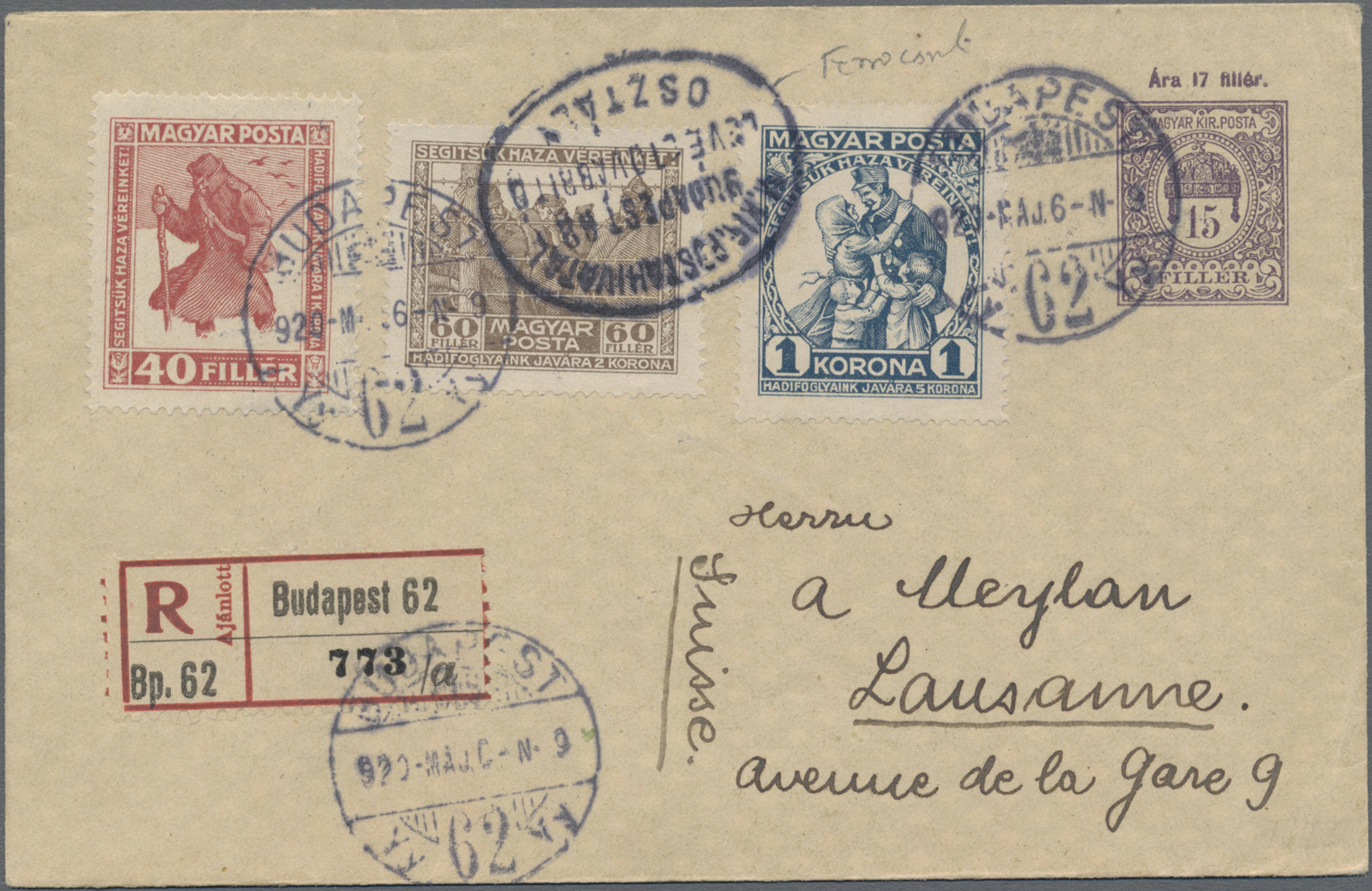 Lot 07079 - ungarn  -  Auktionshaus Christoph Gärtner GmbH & Co. KG 53rd AUCTION - Day 4, Collections Overseas, Air & Shipmail, Thematics, Europe