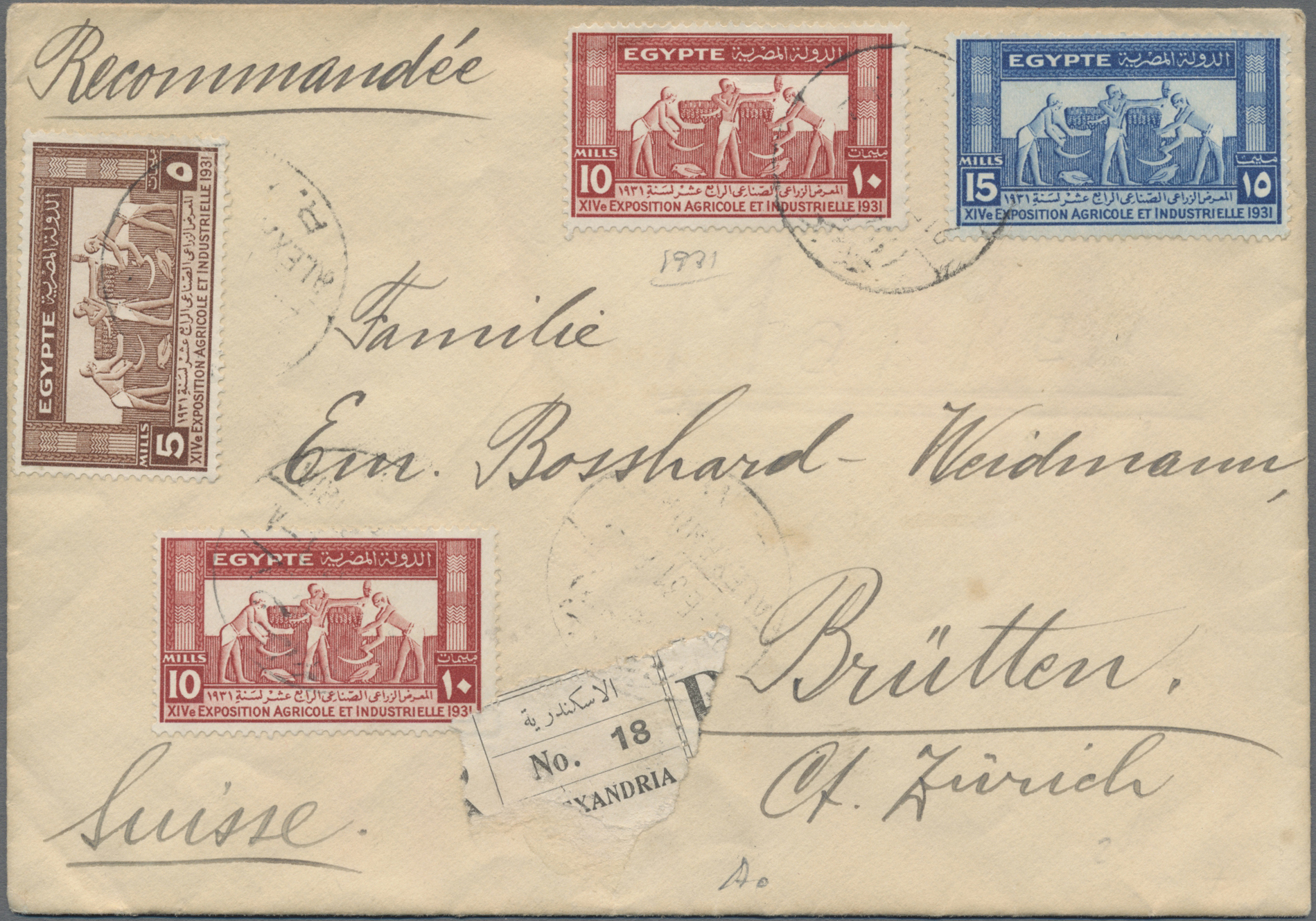 Lot 05023 - ägypten  -  Auktionshaus Christoph Gärtner GmbH & Co. KG 53rd AUCTION - Day 4, Collections Overseas, Air & Shipmail, Thematics, Europe
