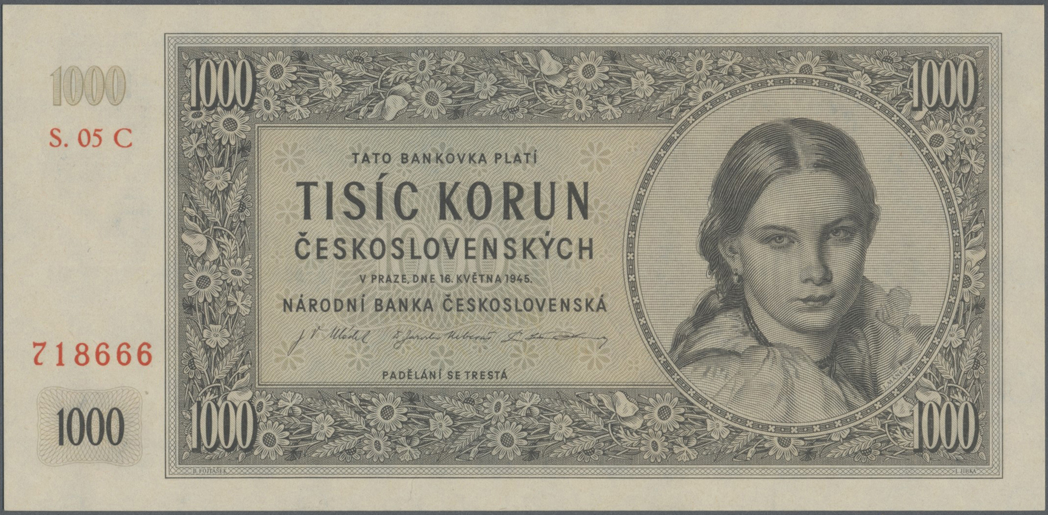 Lot 00164 - Czechoslovakia / Tschechoslowakei | Banknoten - Auktionshaus Christoph Gärtner GmbH & Co. KG 57th AUCTION - Day 1 Lot 00164 - Czechoslovakia / Tschechoslowakei | Banknoten - Auktionshaus Christoph Gärtner GmbH & Co. KG 57th AUCTION - Day 1