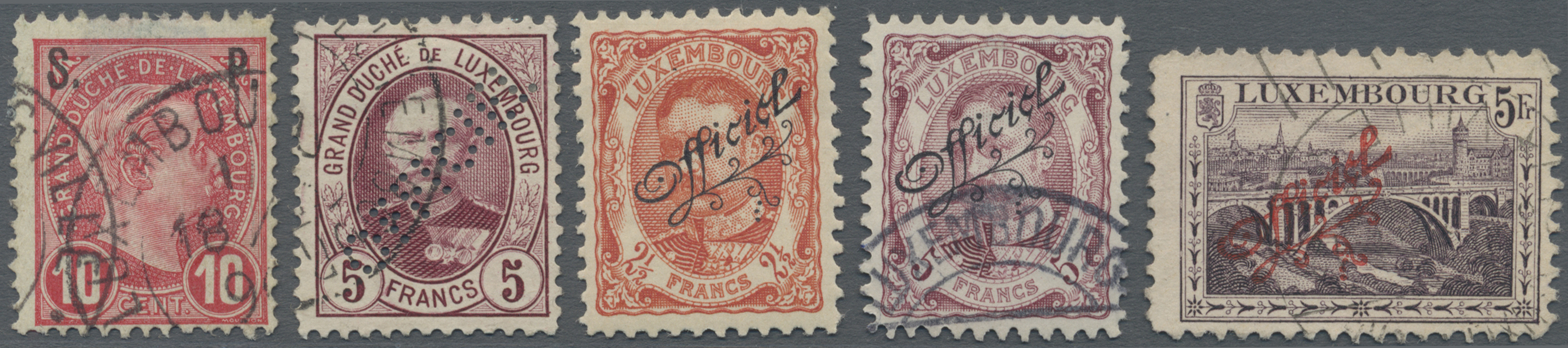 Stamp Auction - Luxemburg - Dienstmarken - Sale #44 Collections ...