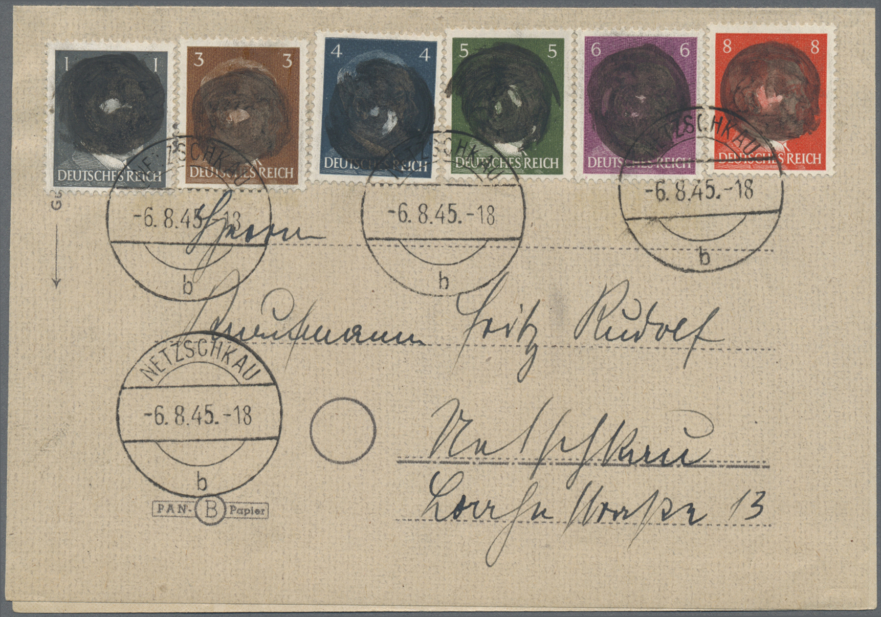 Stamp Auction - Sowjetische Zone - Sächsische Schwärzungen - 50th ...