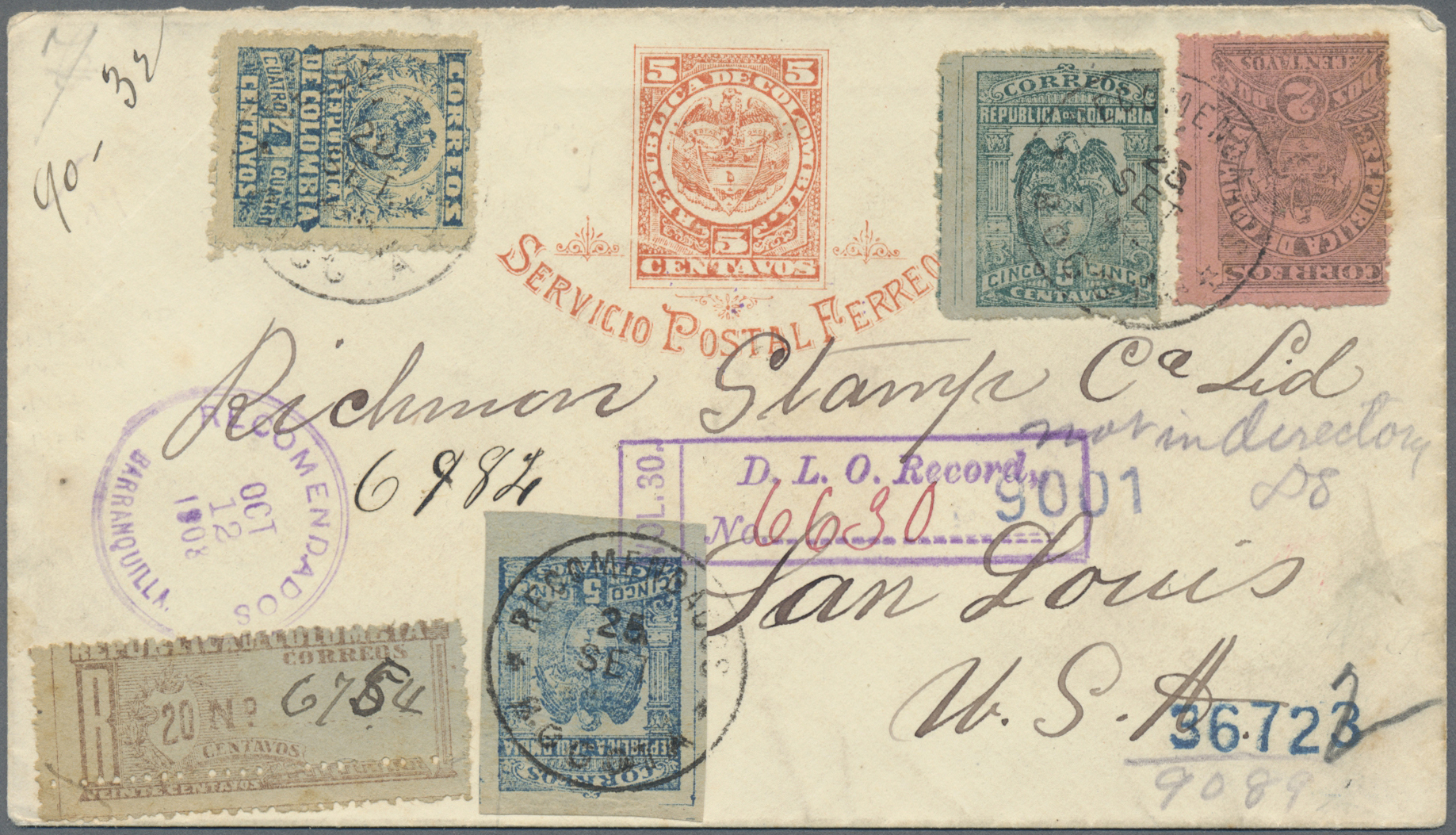 Stamp Auction - Kolumbien - Ganzsachen - 51th Auction - Day 2, lot 3621