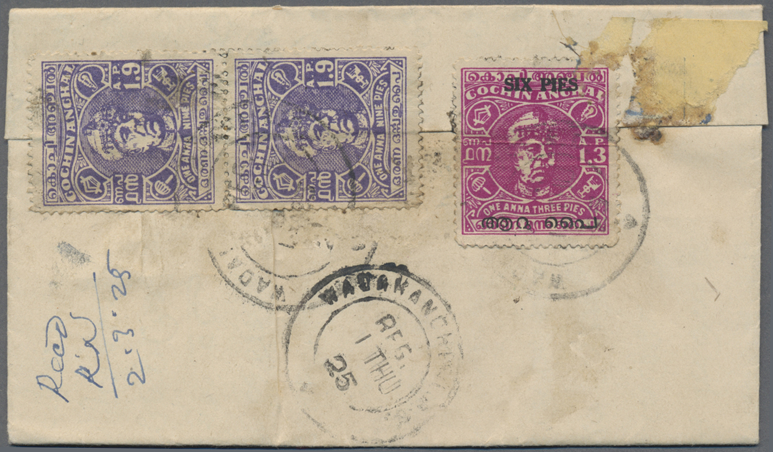 Indien - Feudalstaaten - Tranvancore-Cochin Stamp Auctions