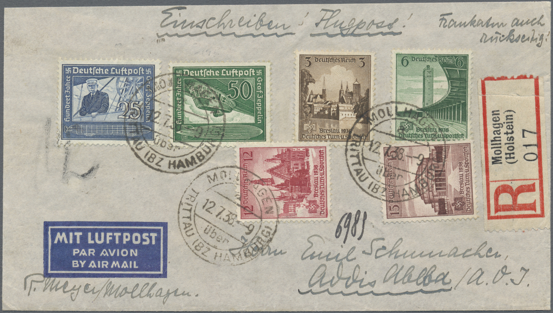 Stamp Auction - flugpost deutschland - Sale #44 Collections Overseas ...