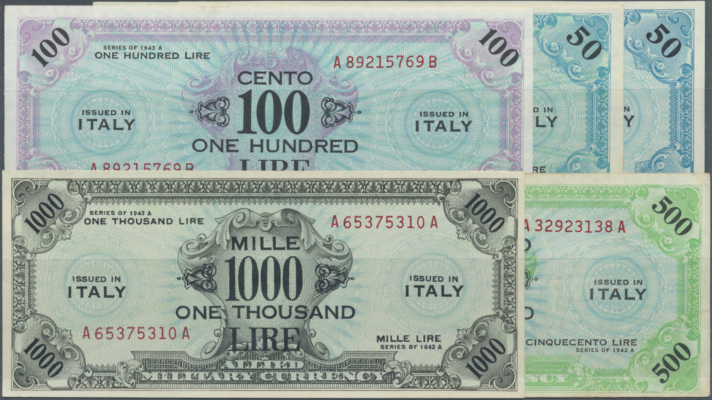 Stamp Auction - Italy / Italien banknoten - Sale #47 Banknotes ...