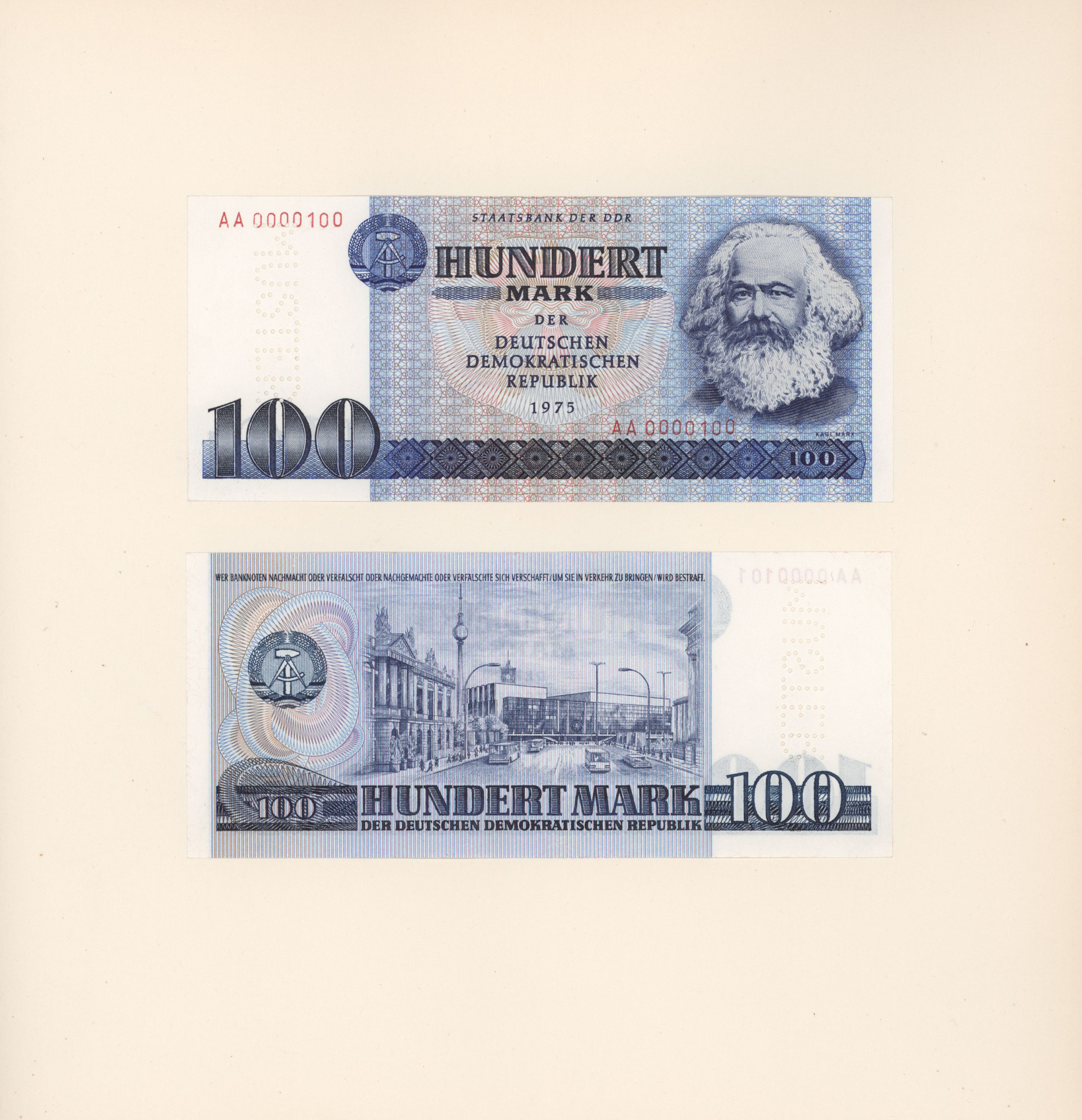 Ddr Note Color Stamp Auction - Deutschland - DDR | Banknoten - Sale #46 Banknotes ...