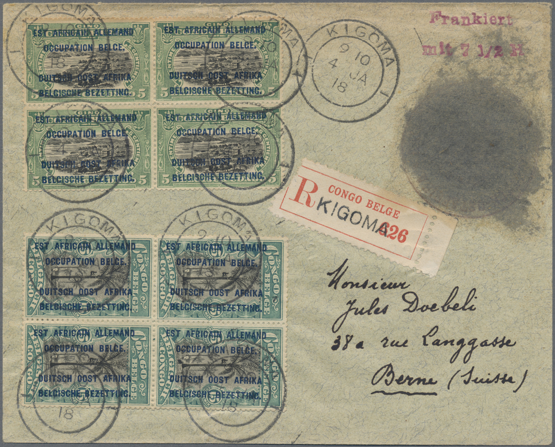 Stamp Auction - Ruanda-Urundi - Belgische Besetzung Deutsch-Ostafrika ...