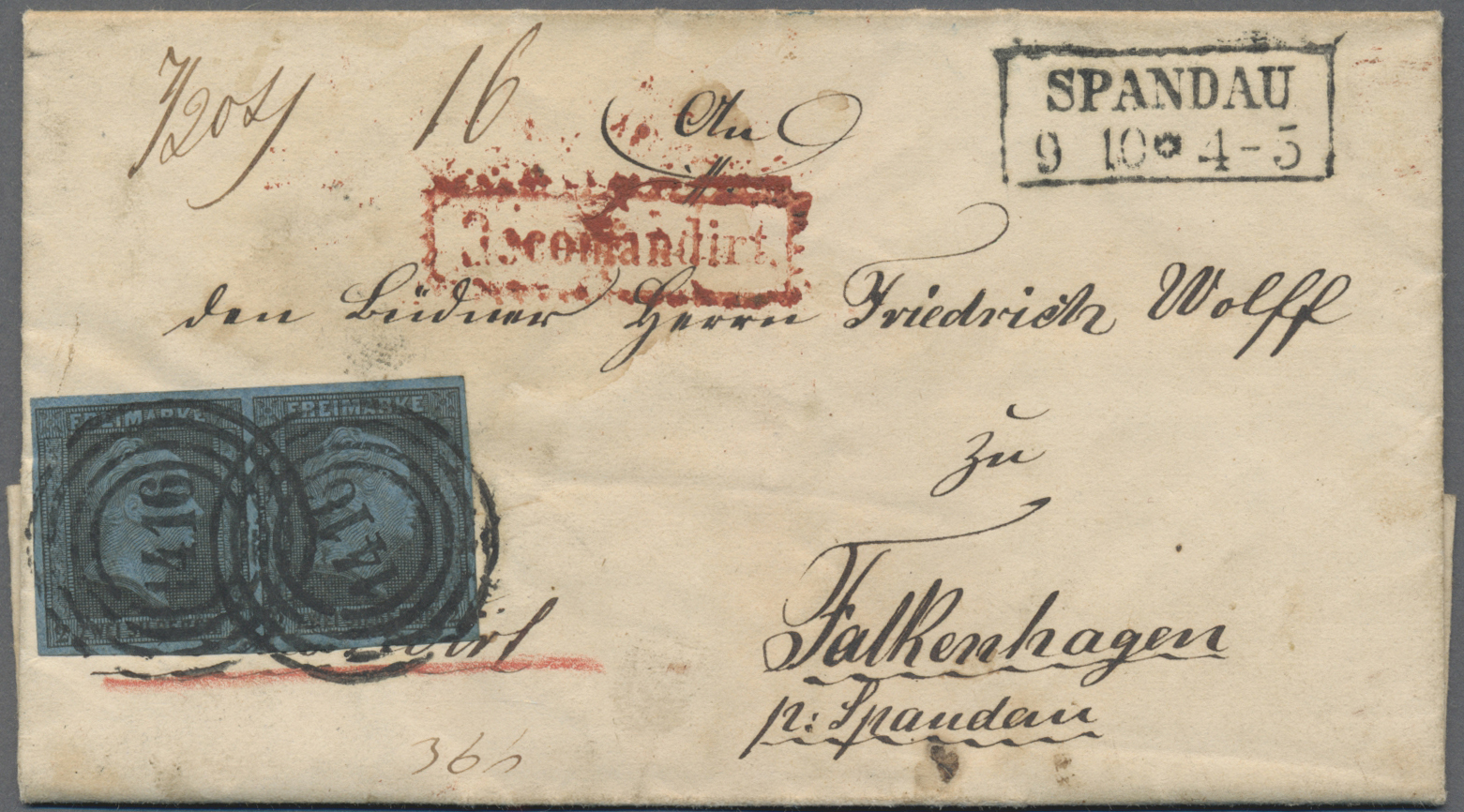 Stamp Auction - Preußen - Nummernstempel - Sale #46 Single lots Germany ...