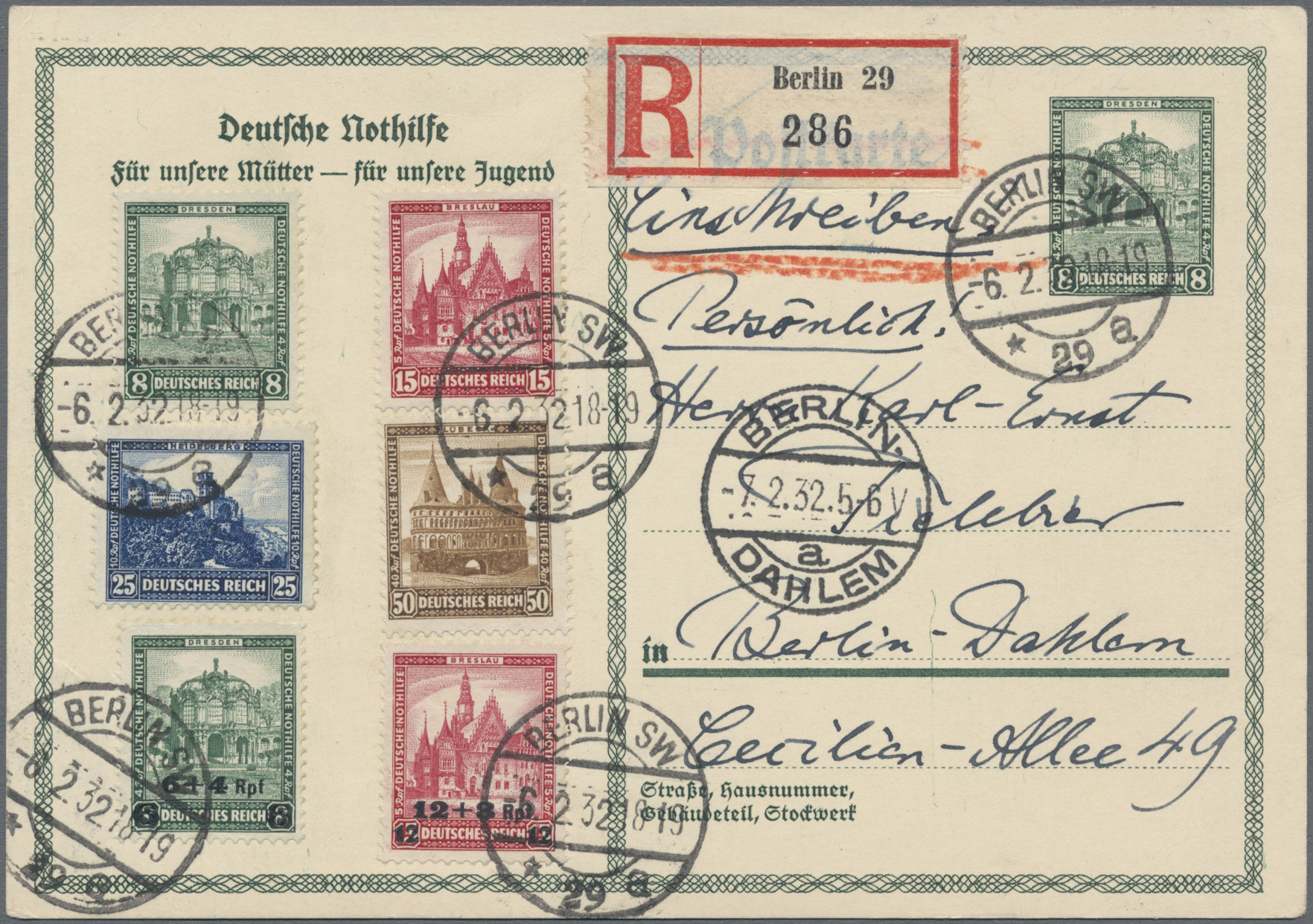 Stamp Auction - Deutsches Reich - Weimar - Sale #48 The Single Lots ...