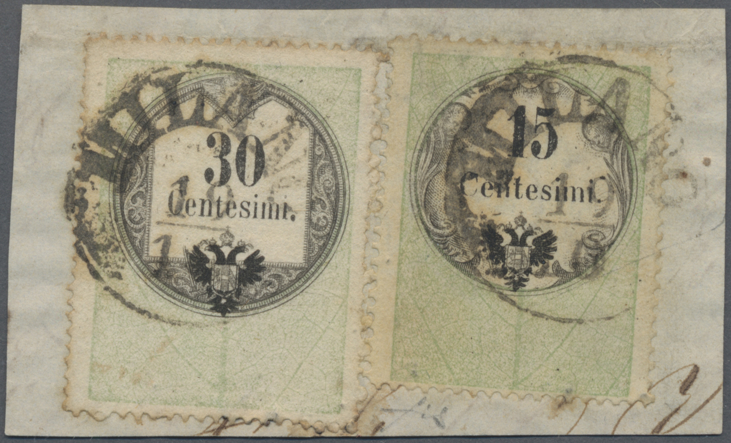 Stamp Auction - Österreich - Lombardei und Venetien - Stempelmarken ...