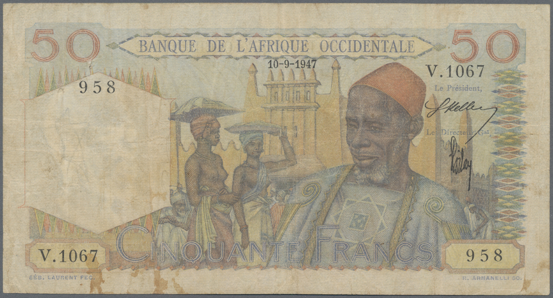 Stamp Auction - French West Africa / Französisch Westafrika | Banknoten ...