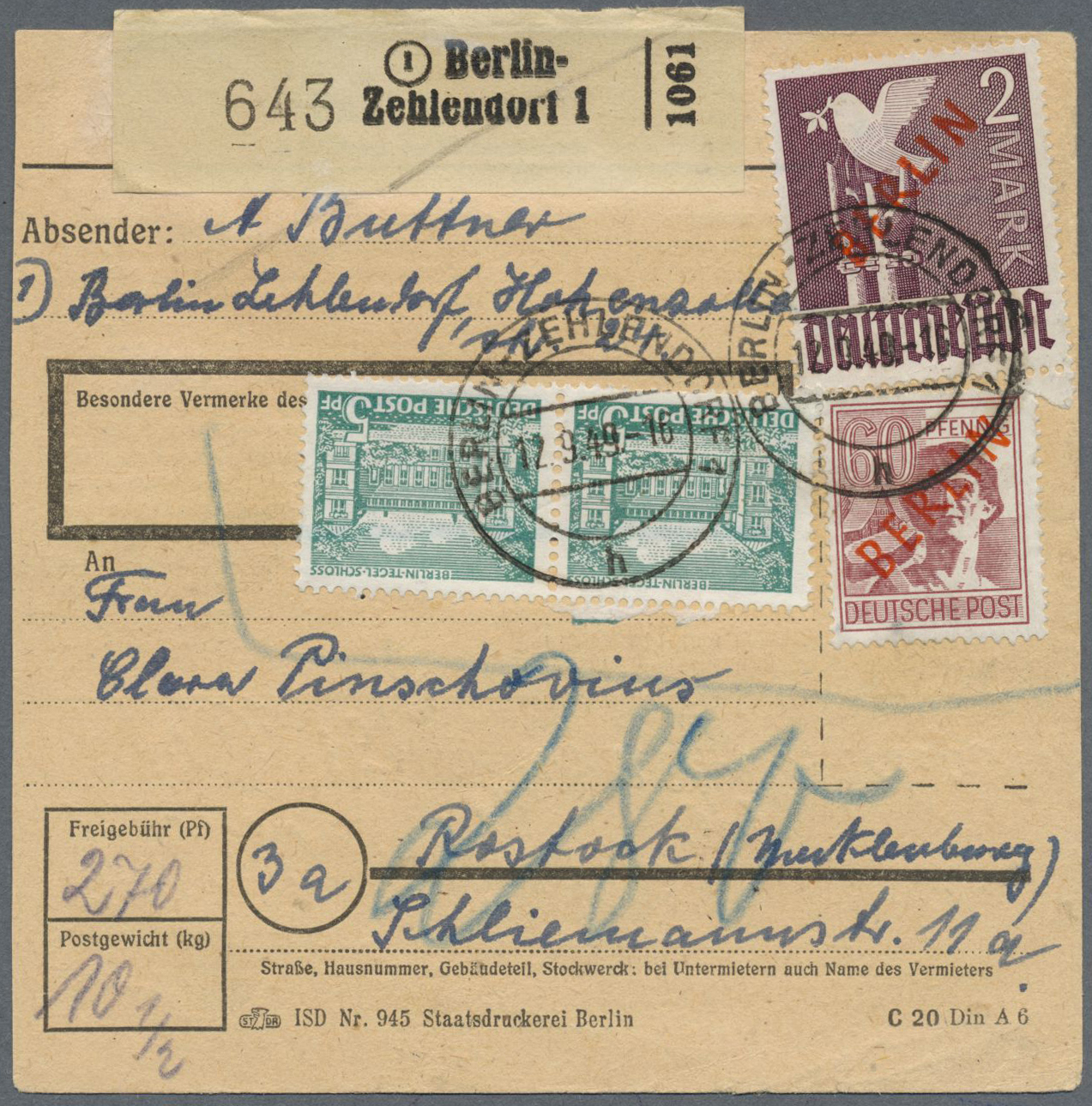 Stamp Auction - Berlin - Postschnelldienst - International Rarities ...