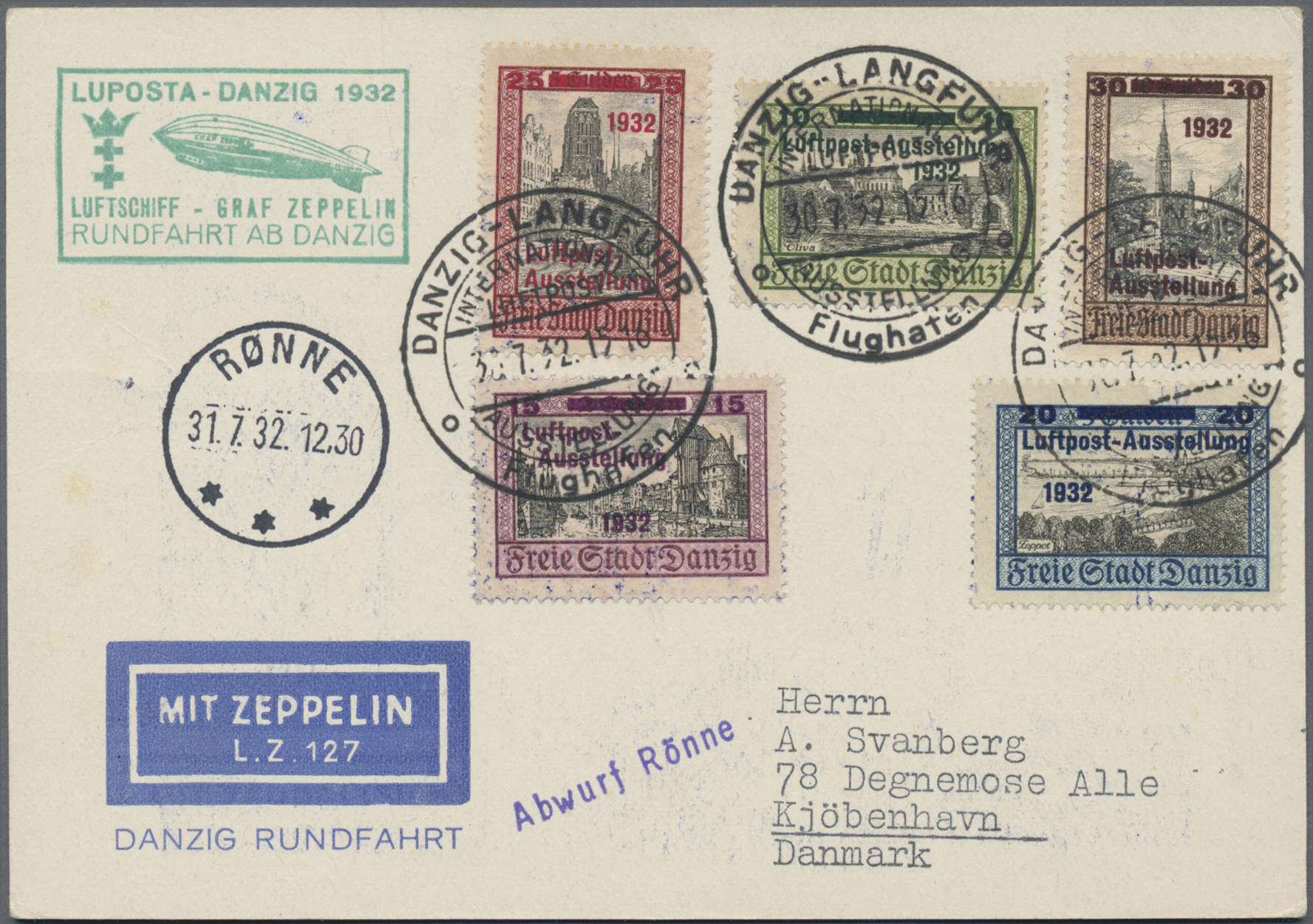Stamp Auction - Danzig - Flugpost - Sale #46 Single lots Germany - and ...