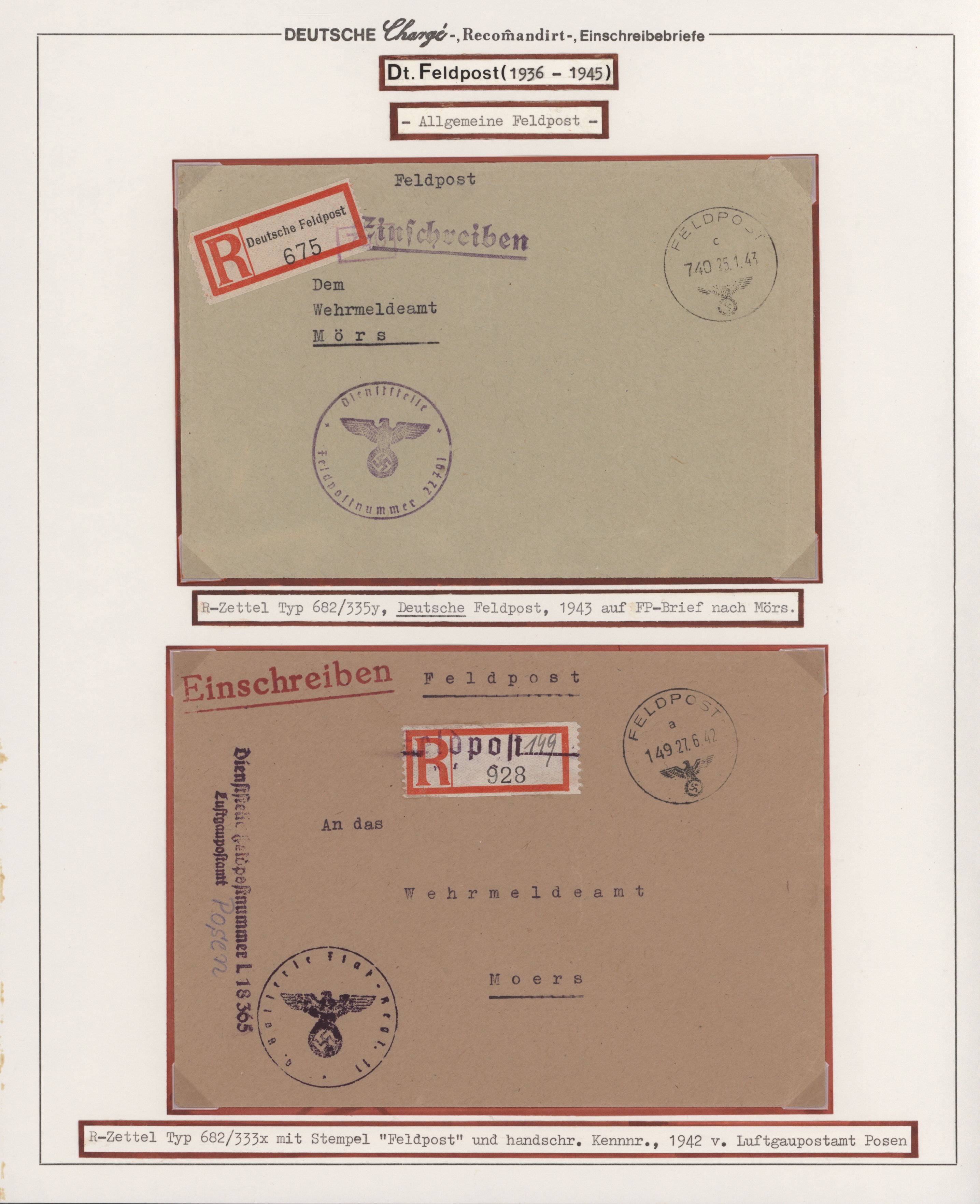 Stamp Auction - feldpost 1. weltkrieg - Sale #47 Colections: Germany ...